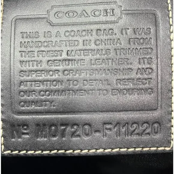 Y2K Coach F11220 Hamptons Signature Satchel Bag